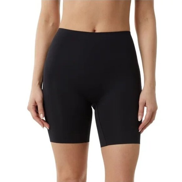 NEW Layer Zero Women's L Shapewear Laser Cut Nylon Shorts 2PK Black & Dark Beige - Picture 2 of 10